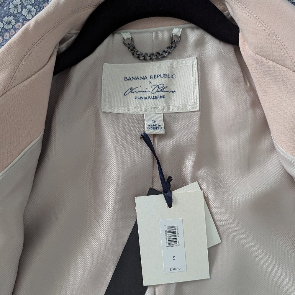 NWT Olivia Palermo x Banana Republic Women's Ruffle Accent Coat S - Picture 6 of 10